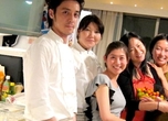 The Gochiso Pop-Up team, with Chihiro Moriyama (in grey), Melinda Joe (orange) and Eriko Miyagawa (green)