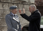 Ralph Fiennes and Vanessa Redgrave on the set of ‘Coriolanus’. Photo by Larry D. Horricks/The Weinstein Company