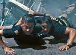 That sinking feeling: Tadanobu Asano and Taylor Kitsch in Battleship. (C) 2012 Universal Studios. ALL RIGHTS RESERVED.
